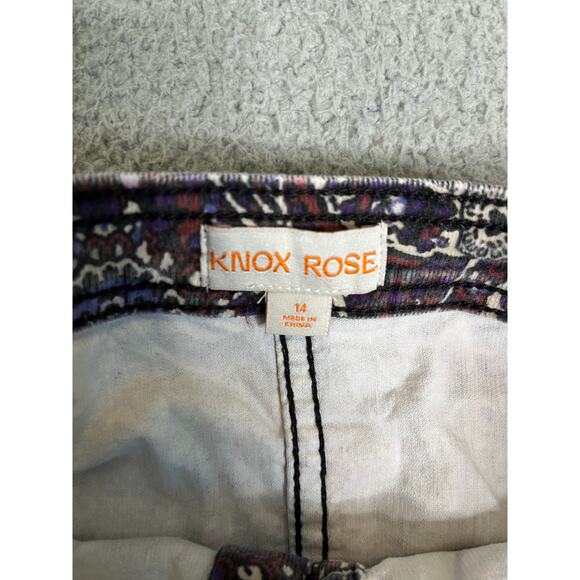 Knox Rose Mini Skirt 14 Large Corduroy Paisley Button Front Pockets Western Y2K - Picture 4 of 9